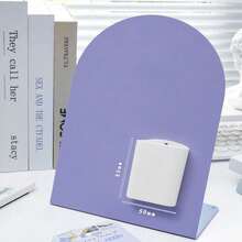 1pc Vertical Metal Memo Board, Stable Desktop Placement, Arched Soft Design With Fresh Aesthetic, Purple And White Gentle Color Options Suitable For Various Desktop Styles. Easily Fix Notes, Photos, Schedule Cards, Built-In Integrated Pen Holder For Storing Pens, Paper Clips And Other Small Items, Keeping Desktop Organized, Combining Memo, Display And Storage Functions. Perfect For Students Organizing Study Plans, Office Workers Planning Work Schedules, Or Creating Atmospheric Desktop Handmade Displays, Enhancing Desktop Tidiness And Sense Of Ritual - one-size - View 11