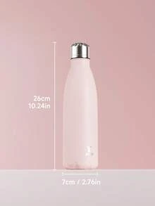 Meoky 500ml 磨砂不鏽鋼運動水壺 – 可樂造型保溫水壺，雙層壁防漏金屬瓶身，保溫保冷，可重複使用，適合學校、健身、旅行與運動 - 粉色 - 查看 7