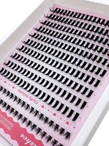 238 Stücke dicke Spitzen + untere Wimpern Cartoon-Stil künstliche Wimpern Cluster Anime-Stil spitze künstliche Wimpern Cluster 6-18mm lang Cluster künstliche Wimpern Verlängerung D-Curl Feeen Einzel Cluster künstliche Wimpern Set natürlicher Stil künstliche Wimpern - D - Übersicht 10