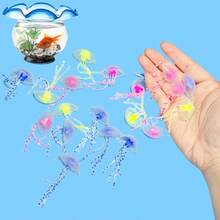 Artificial Fluorescent Jellyfish Aquarium Decoration, Soft Silicone Floating Ornament, Fish-Friendly Material, Lifelike Design, Floats Freely With Water Flow - A - View 7