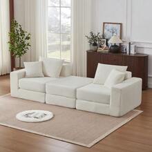 Loveeat Cloud Sofa Modular Seating Set, Frameless Sofa With Non-Slip Base, Comfortable Sofa Bed For Personalized Living Spaces, Modern Modular Sofa - White - View 6