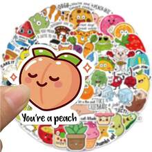 10/25/50pcs Cute Inspirational Cartoon Stickers - Humorous Pun Stickers, Gift For Friends, Cartoon Stickers, Inspirational Encouragement Stickers, Multi-Purpose Stickers Suitable For Planners, Vibrant Character Design Perfect For Students And Decoration Enthusiasts | Easy To Apply Stickers, Can Personalize Electronic Products And Stationery, Random Styles - Style 1 - View 1
