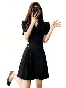 Women Long Dresses - Black - View 1