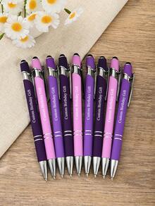 6/12/30 buah Pulpen Ballpoint Logam Kustom Personalisasi, Tulisan Halus, Alat Tulis Kantor Sekolah dan Bisnis, Tinta Hitam, Hadiah Personalisasi, Kembali ke Sekolah, Terukir, Hadiah Apresiasi Karyawan - MultiWarna - View 2