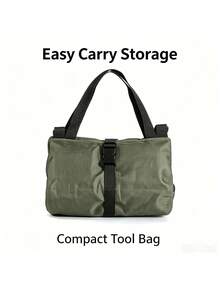 Tool Storage Bag, Roll-Up Oxford Cloth Storage Bag With 5 Pockets, Portable Tool Storage Bag Made Of Tear-Resistant And Puncture-Resistant Oxford Cloth, Independent Zippered Pockets, Can Store Wrenches, Screwdrivers, Pliers And Other Tools By Size / Use, Can Be Rolled And Carried, Can Be Unrolled And Hung During Work, Maximizing Space Utilization, Equipped With Webbing Handle On The Side - A - View 7