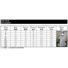 Disfraz de cosplay para mujer, estilo medieval retro, vestido de novia con capucha y corsé de 8 colores para cosplay y Halloween. - Negro - Ver 10