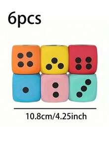 1pc/6pcs Soft Dice Set - Perfect For Learning And Games - Suitable For Birthday, Christmas, Halloween And More - Upgraded Version - View 5