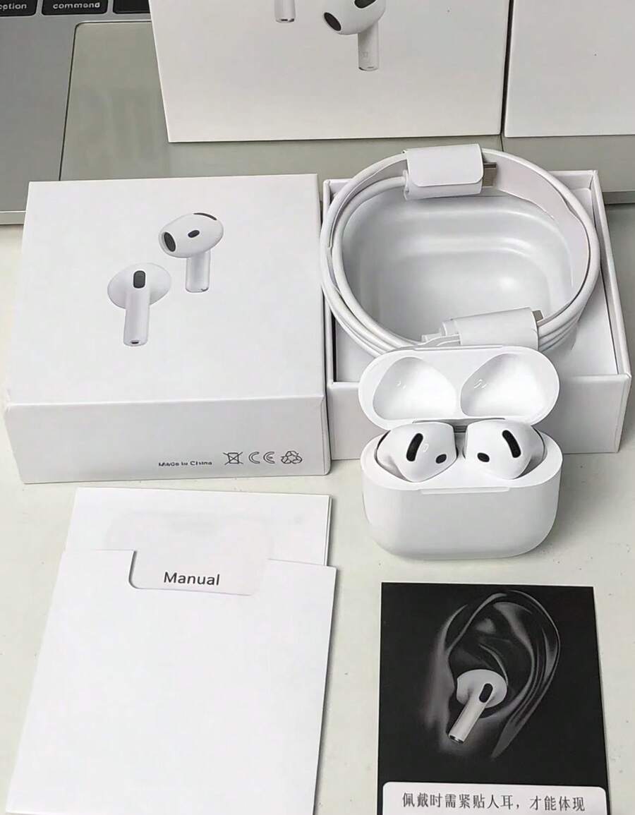 2026 New Arrival Wireless Earbuds Apple Compatible Headphones, In Ear Bluetooth Earphones With Seamless Pairing Spatial Audio & Transparenc Mode, Multi-Size Replacement Ear Tips Full Retail Package Included, Bluetooth 5.4 Earbuds With ENC HD Call Mic - 白色的 - 查看 1