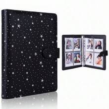 1 Set Candy Color A5 Photo Album With 25pcs 4-Slot Photo Card Pages, 6-Ring Binder, PU Leather Cover, Collection Album Suitable For Home And Office Use, Perfect For Organizing Family Photos - A - View 3