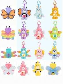 Care Bears 15cm 昆蟲翅膀絨毛吊飾鑰匙圈 熊造型包飾 手提包配件 Carebear 配件 兒童生日禮物 - 彩色 - 查看 2