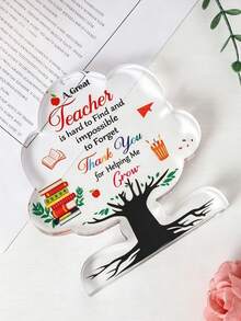 Teacher Appreciation Gift, Teacher Acrylic Trophy, Teacher's Day Gift, Graduation Gift, End Of Semester Gift, Retirement Gift, Birthday Gift, Unisex Acrylic Tree-Shaped Trophy, Back To School, Bachelorette Party Supplies, Room Decor, Bedroom Decor, Home Decor - Type a - View 4
