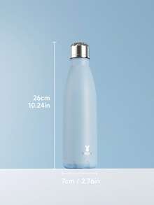 Meoky 500ml 磨砂不鏽鋼運動水壺 – 可樂造型保溫水壺，雙層防漏金屬瓶身，保溫保冷，可重複使用，適合學校、健身房、旅行和運動 - 藍色 - 查看 7