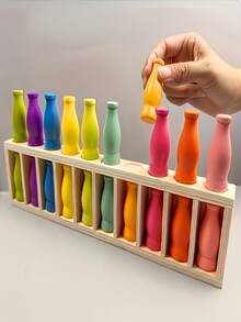 20pcs Colorful Bottle Memory Challenge Board Game, Matching Game To Train Thinking And Memory, Educational Exercise To Inspire Thinking And Memory, Suitable For Family Gatherings, Memory Competitions, Christmas Gift - Multicolor - View 2