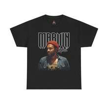 Marvin.Gai;B Music Singer T Shirt Unisex Cotton T Shirt Classic And Breathable Lightweight And Casual 2026New T Shirt Breathable Stretch Fabric,Suitable For Casual Wear In Summer,Machine Washable,Suitable For Outdoor And Home Wear,T Shirt,Pattern Printing,Comfortable Fabric - Black - View 1