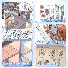 2026新品 3D視覺效果場景貼紙 沉浸式手工拼貼與塗色貼紙 微縮景觀貼紙 角色/動物/植物/房屋 教育互動手工玩具 釋放創意時光 可收藏3D景觀寶藏 - 造景貼紙 - 查看 5