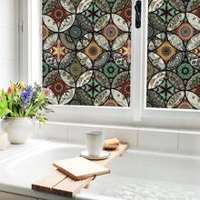Bohemian Stil dekorative Sonnenschutz Sichtschutz Fensterfolie, UV- & Hitzeschutz, statisch haftend & abnehmbar | Für Zuhause, Balkon - 1PC - Übersicht 4