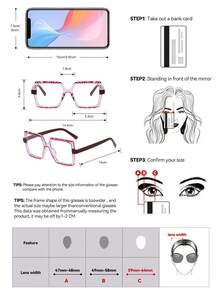 Computer Reading/Gaming/TV/Phone Glasses Unisex Square Plastic Frame - Multicolor - View 5