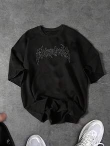 Camiseta de manga corta para hombre, transpirable, con cuello redondo, adecuada para ocasiones casuales y formales - Esencial para el estilo urbano - Prenda básica versátil, elección de los - Negro - Ver 1