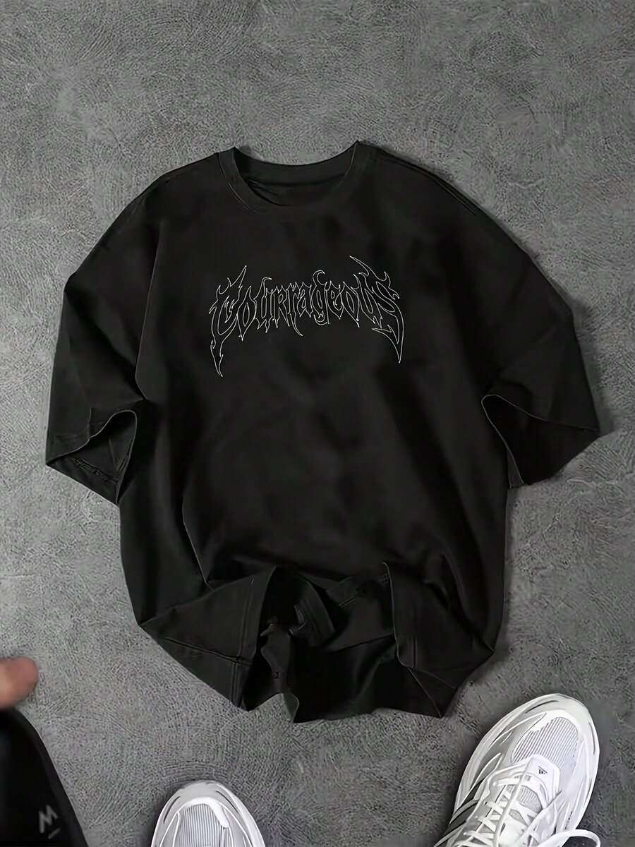 Camiseta de manga corta para hombre, transpirable, con cuello redondo, adecuada para ocasiones casuales y formales - Esencial para el estilo urbano - Prenda básica versátil, elección de los - Negro - Ver 1