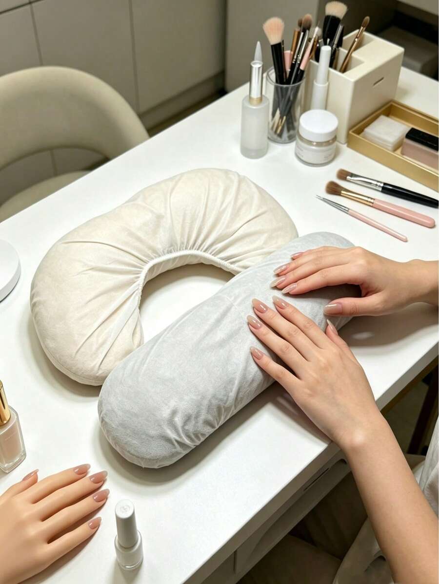 15PCS Disposable Manicure Arm Support Pillow Covers, U-Shaped Long Manicure Hand Rest Pillow Covers, Elastic Hygienic Pillow Covers, Suitable For Nail Salons And Home Use - Multicolor - View 1