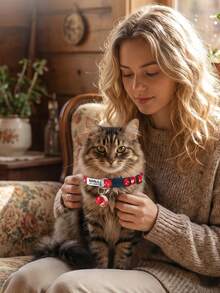 Personalisieren Sie ein leuchtendes Katzenhalsband, das bei Sonnenlicht oder künstlichem Licht leuchtet. Zu den Merkmalen gehören eine erstickungssichere Schnalle, ein wunderschön gefertigter Glockenanhänger und ein personalisierter Hundemarkenanhänger mit dem Namen, der Telefonnummer und der Adresse Ihres Haustiers., Sicherheits-Katzenhalsband - Verschiedenfarbig - Übersicht 10