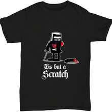 Black Knight Shirt, Tis But A Scratch, Holy Grail, King Arthurs. Funny Monty Tshirt - Black - View 10