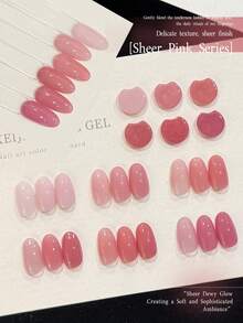 XEIJAYI 6 Colors 15ml Pink Gel Nail Polish Set, UV LED Soak-Off Nail Gel, Semi-Permanent, DIY Salon-Grade Nail Gel - Multicolor - View 7
