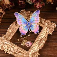 1pc Vintage Butterfly Floral Hollow Metal Bookmark With Pendant, Page Marker Bookmark Divider, Suitable For Home Office Study, Ideal Gift For Book Lovers, Aesthetic Decorative Stationery - 1Pc - View 11