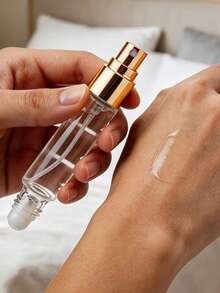 10ml Dual-Use Perfume Spray Bottle With Roller Ball - Clear Glass Bottle, Refillable, Portable And Easy To Use, Ideal For Travel And Office, Includes Perfume And Skincare Spray Bottle, Travel Accessory | Portable Perfume Dispenser | Refillable Spray Bottle, Compact Container, Fun Design, Decorative Cap, Clear Body, Suitable For Travel, Dorm And Back To School Gift - Multicolor - View 2