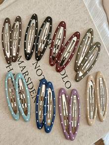20 piezas de pinzas para el cabello de niña con lunares de dibujos animados multicolor, accesorios para el cabello, pinzas laterales, pinzas para la parte trasera de la cabeza, pinzas para el flequillo, pinzas para cabello suelto para uso diario - Multicolor - Ver 3