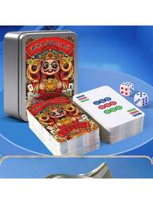2026 New Chinese Style Mahjong Cards, Thickened Dormitory Mahjong Paper Cards, Silent Home Mahjong Tiles, Party Outdoor Mahjong Poker Cards - Multicolor 2 - View 9