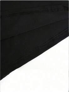 Men's Letter Print T-Shirt - Black - View 5