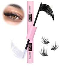 MEM 720pcs Fluffy Single Cluster False Eyelashes Book, Mixed Length Fine & Thick Stem Lashes, Mixed Density, Soft Reusable Comfortable Set, Includes Glue, Remover And Tweezers, Suitable For Beginners To Create Cat Eye And Round Eye Looks - 黑色 - 查看 10