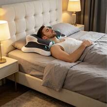 2PCS Adjustable Height Memory Foam Butterfly Neck Pillow, C-Shaped/Dual Height Adjustable, Shoulder And Neck Pillow, Comes With Transparent Cover, Neck Support - Suitable For Side, Back And Stomach Sleepers, Comfortable Sleep, Travel And Home Use, Machine Washable - One Size Fits All - View 9