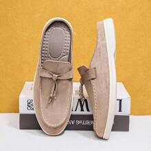 Men's Casual Shoes Suede Loafers Classic British Style Lightweight Soft Flat Shoes - Beige - View 10