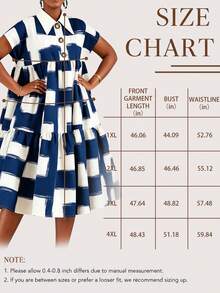 Plus Size Color Block Floral Print Ruffle Collar Dress, Elegant Ladies Beach Dress, Suitable For Thanksgiving, Graduation, Minimalist Dress, Summer - Blue - View 8
