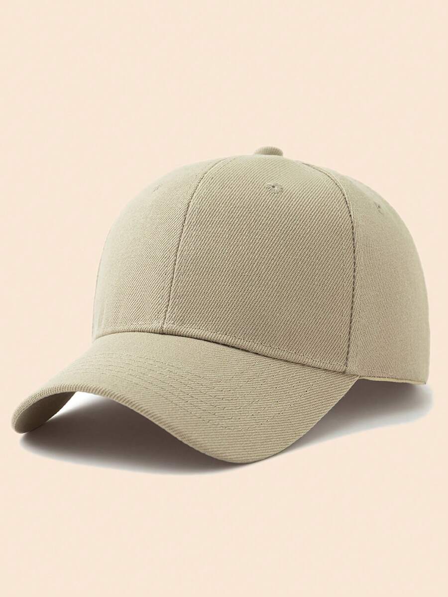 1 pieza Gorra de béisbol casual de unicolor con tamaño ajustable - Caqui - Ver 1
