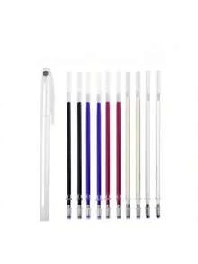 11/22/33/44Pcs 10pcs Mixed Color High Temperature Disappearing Fabric Marker Refills With 1pc Pen Case, Heat Erasable Pen, Fabric Marker, For Tailoring Sewing And Quilting Clothing, Multi-Color - Multicolor - View 12