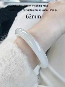 多色多款女款時尚仿玉手鍊（適用於體重150磅以下、手腕周長195mm以下），半透明且半透明，適合日常、度假、旅行和海灘穿搭，禮物 - 彩色 - 查看 20