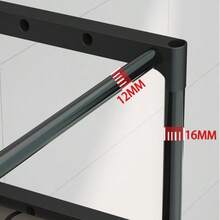 No-Drill Bathroom/Shower Rack For Washing Machines And Toilets, Floor-Standing Design, Toilet Seat Holder, Washing Machine Bracket, Shelf Above The Washing Machine. - Black - View 5