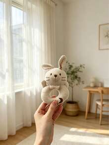 1pc Unisex Baby Rattle Toy With Crinkle Paper And Bell, Suitable For Newborn Grasping Training, Newborn Gift - 彩色 - 查看 6