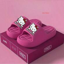 SANRIO 三麗鷗 Hello Kitty 拖鞋 - 中性款，可愛 Hello Kitty 臉部與經典蝴蝶結設計，柔軟緩衝鞋墊與厚底，適合四季室內/室外居家使用，理想的節日禮物 - 女款拖鞋 - 查看 8