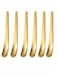 1pc/6pcs Stainless Steel Gold/Silver Ice Cream Spoon Long Handle Dessert Cake Spoon Yogurt Spoon - View 9