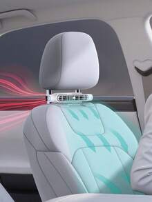 Car Seat Cooling Fan, USB Powered Headrest Fan With 3-Speed Adjustable Airflow, Quiet Backseat Cooler For Car, Pets & Summer Travel - A - View 8