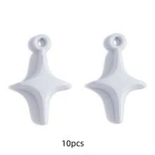 10 piezas/set Colgante DIY estrella de cuatro puntas - Plateado - Ver 4