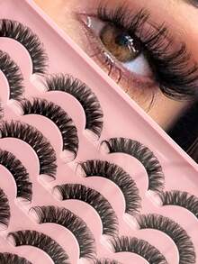 MENGJIESHANGPIN 7 Pairs/Pack HY-02 Natural Curly Messy Long-Lasting False Eyelashes, Eyelash Extensions, Long Eyelash Strips - View 17