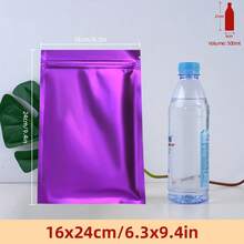50/100個可重複密封鋁箔袋，啞光彩色紅色Mylar袋，附平面拉鍊鎖，適用於食品儲存袋、糖果餅乾零食、口紅、珠飾、零售包裝、情人節節日婚禮派對禮品用品 - 彩色 - 查看 144