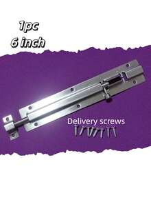 1 buah Kunci Baut Pintu Stainless Steel, Kunci Geser Persegi 1,2/3/4/6 Inci, Kunci Silinder Pemasangan Permukaan, Cocok Untuk Lemari, Kamar Mandi, dan Ruangan Serbaguna - Pin persegi - View 13