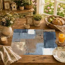 1pc/4pcs/6pcs, Home Decor, Abstract Pattern Printed Linen Placemats, All Season, Suitable For Dining Table, Washable Placemats, Coasters, Kitchen Placemats, Home Goods, Kitchen Supplies, Dining Table Decor - Multicolor - View 8