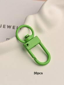 30Pcs 10*5mm Colorful Baked Enamel Eye Pins Threaded Screw Hooks DIY Jewelry Keyring Pendant Connector Craft Hardware Supplies - Colorful 3-point Small Door Knocker - View 8